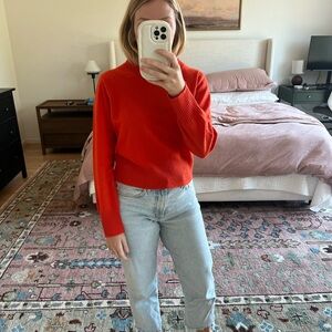 J. Crew Cashmere shrunken crewneck sweater